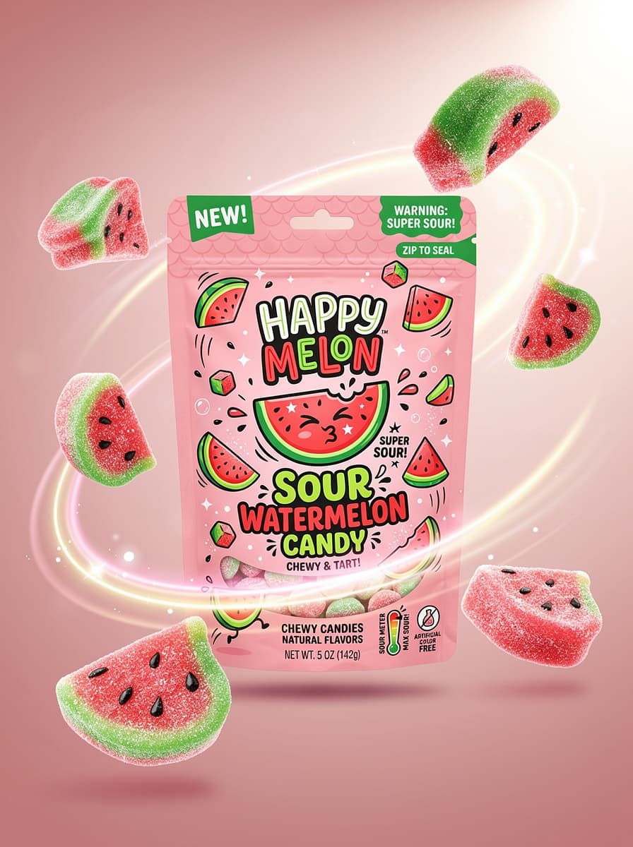 Happy Melon candy – after